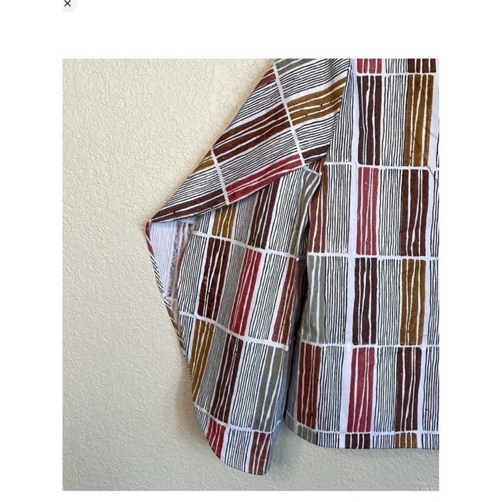 WHERE MOUNTAINS MEET Sariska Print Jess Blouse Kimono V Neck Cropped Small - Picture 8 of 14